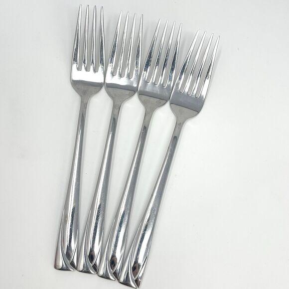 Lenox MIDDLETON Stainless 18/10 Glossy Salad Forks 7.5” Set Of 4 Replacements - Picture 1 of 6